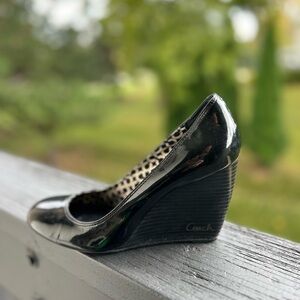 Coach Black Patent Leather Heels
